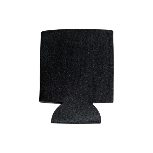 Black can cooler on a white background