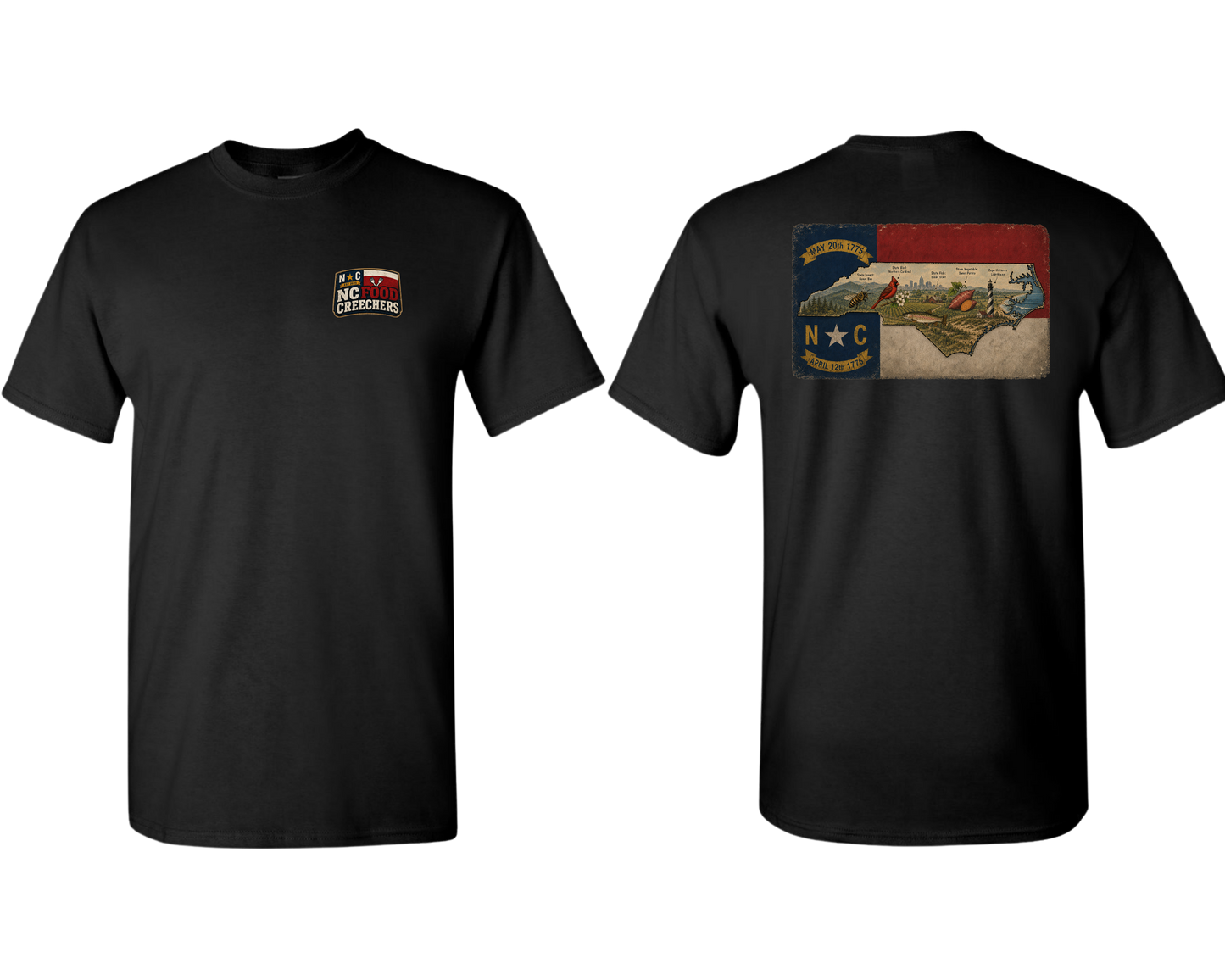 NC Food Creechers T-shirt "Rustic NC"