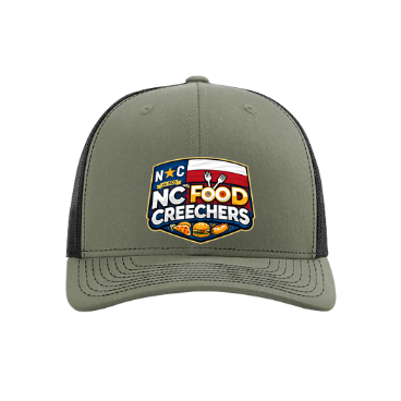 Military Green cap with 'NC Food Creechers' logo on a white background