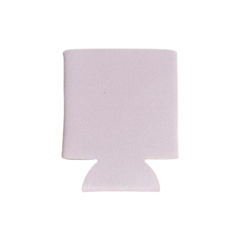 Light purple can cooler on a white background