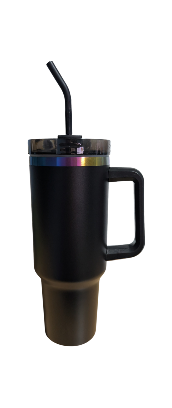 Custom Lazer Engraving "40oz Stainless Steel Tumblers Rainbow, Bronze Plated, Powder Coated"