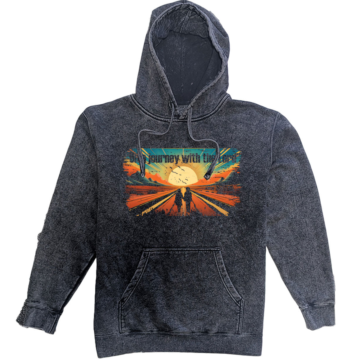 'On a journey with the lord' Vintage Classic Fit Hoodie